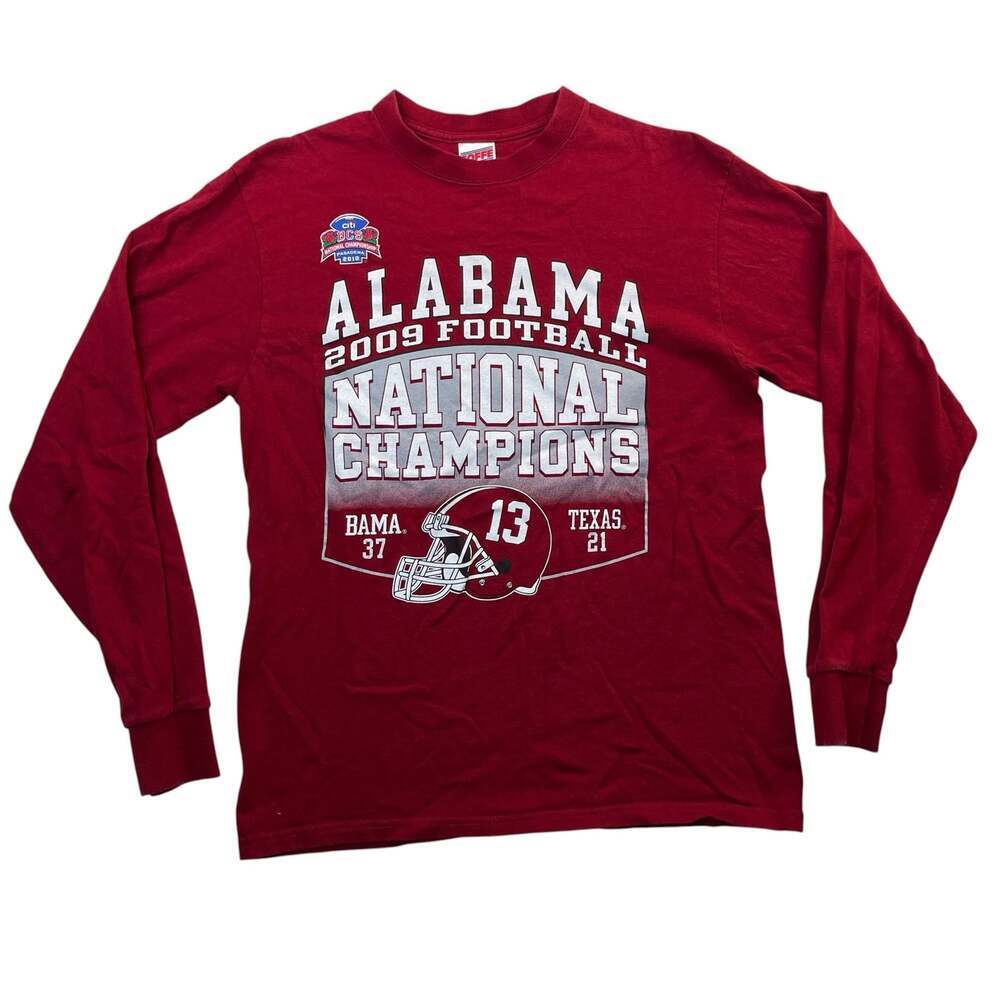 Alabama Crimson Tide 2009 National Champions Long Sleeve Shirt Medium